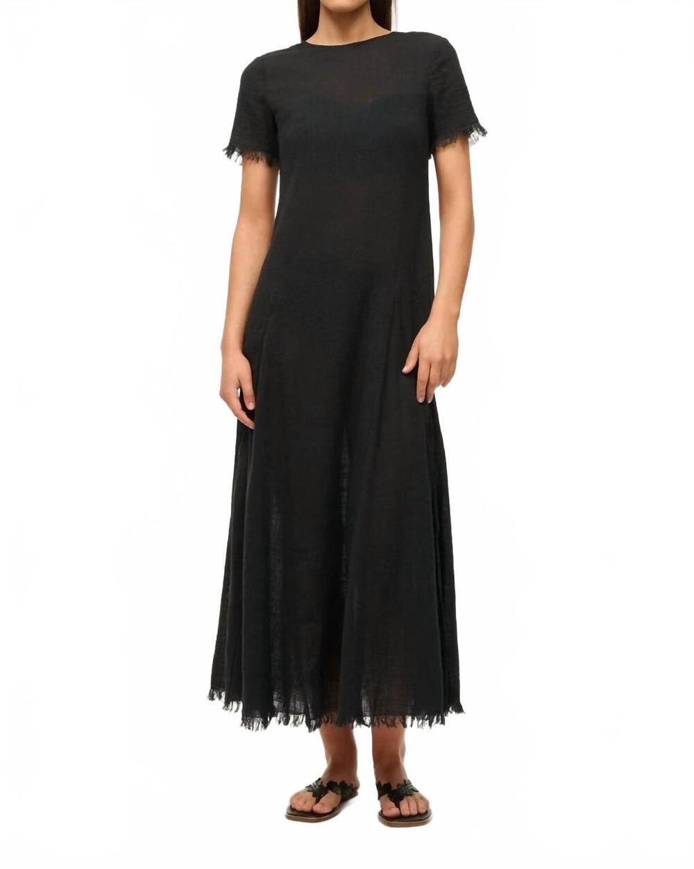 NEW STAUD le havre coverup dress in black